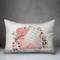 Watercolor Flowers & Love Letter Rectangle Throw Pillow